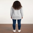French Terry Sweatshirt Tunic with Shirttail Hem image number 1