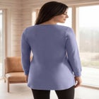French Terry Sweatshirt Tunic with Shirttail Hem image number 1