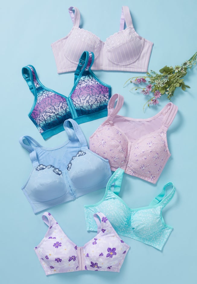 Comfort Choice&reg; Pinstripe Wireless Bra image number 4