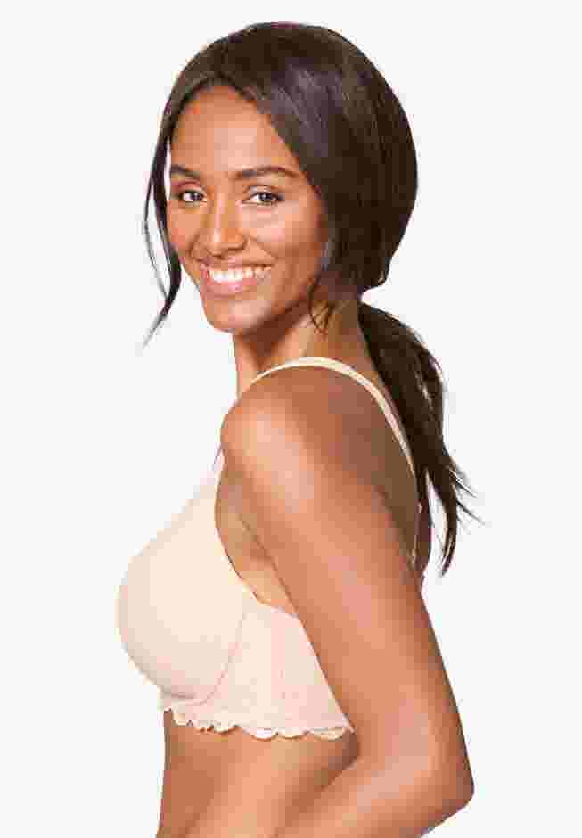 Leading Lady® The Zoey Lace Band Molded Wire Free T-Shirt Bra image number 2
