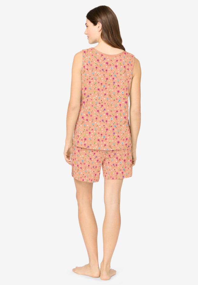 2-Piece Sleeveless Tee and Shorts PJ Set image number 1
