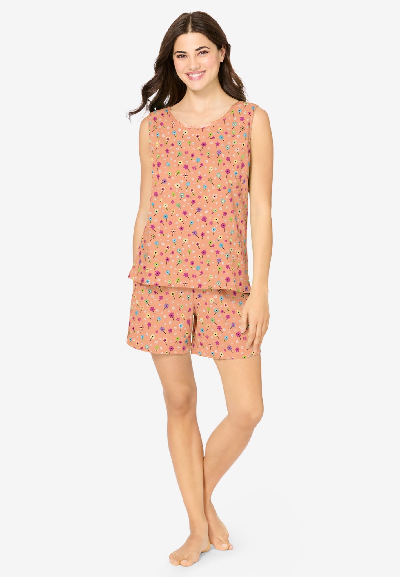 2-Piece Sleeveless Tee and Shorts PJ Set image number 0