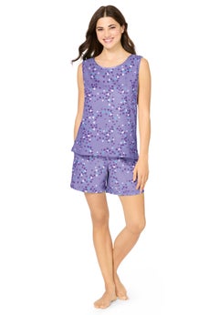 2-Piece Sleeveless Tee and Shorts PJ Set