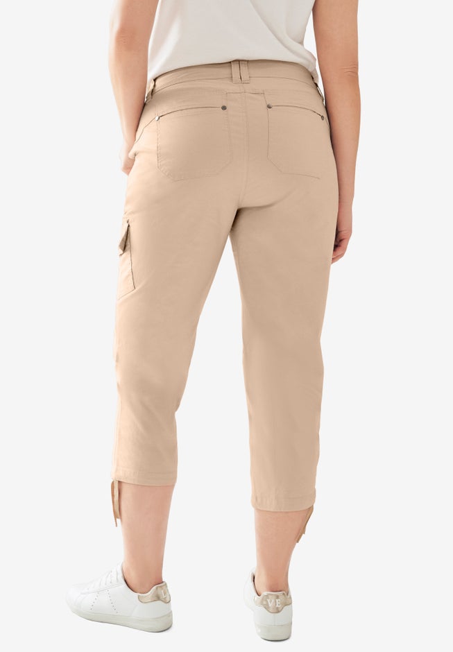 Stretch Cargo Capris by ellos® image number 1
