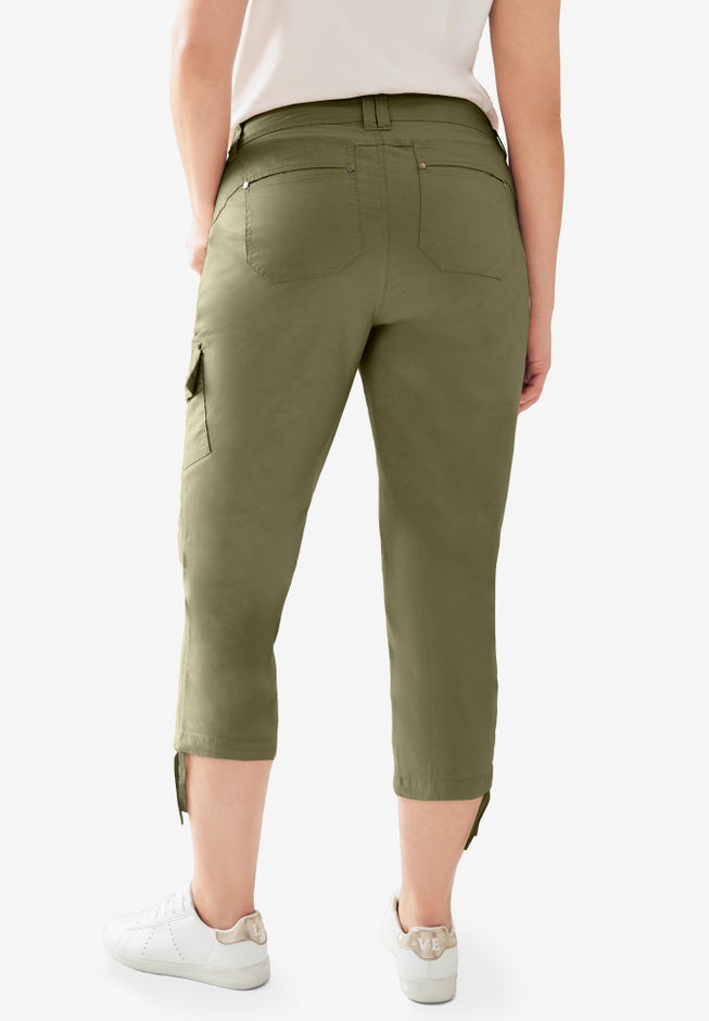Stretch Cargo Capris by ellos&reg; image number 1