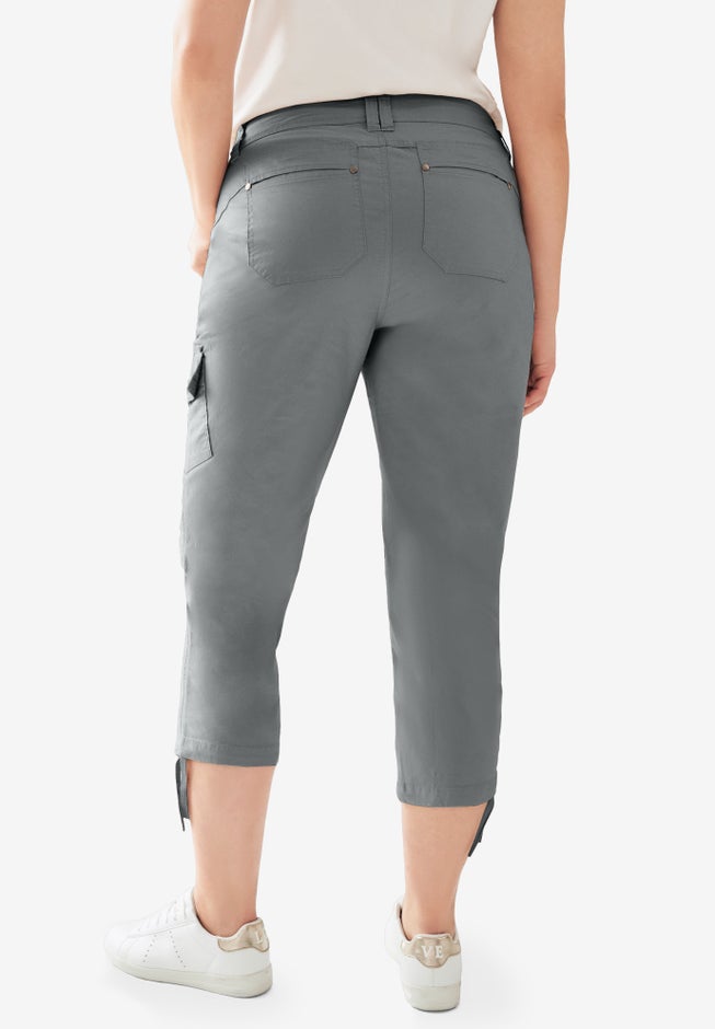 Stretch Cargo Capris by ellos® image number 1