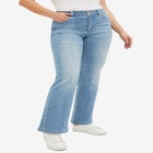 Back Elastic Bootcut Jeans image number null