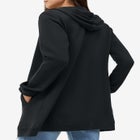 French Terry Long Zip Front Hoodie image number null