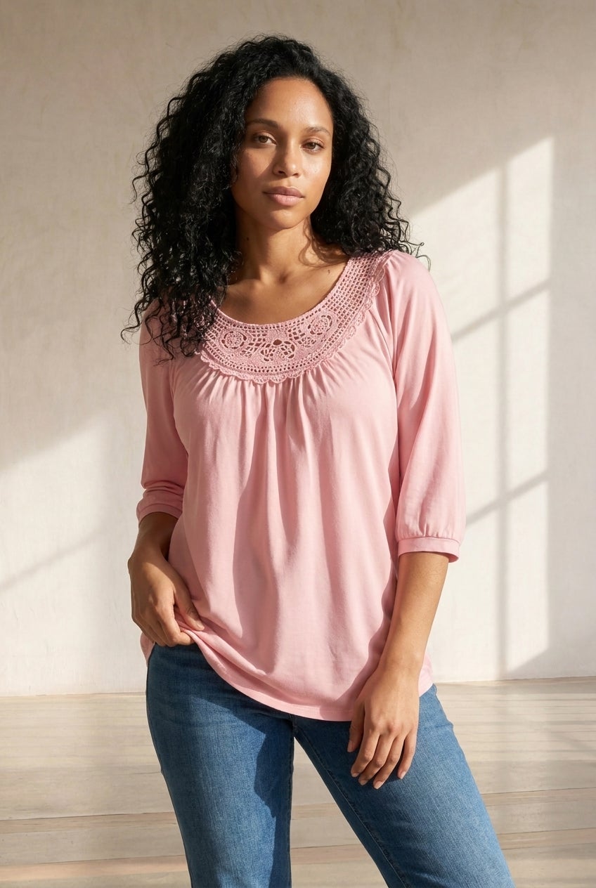 Crochet Trim Tunic image number 0