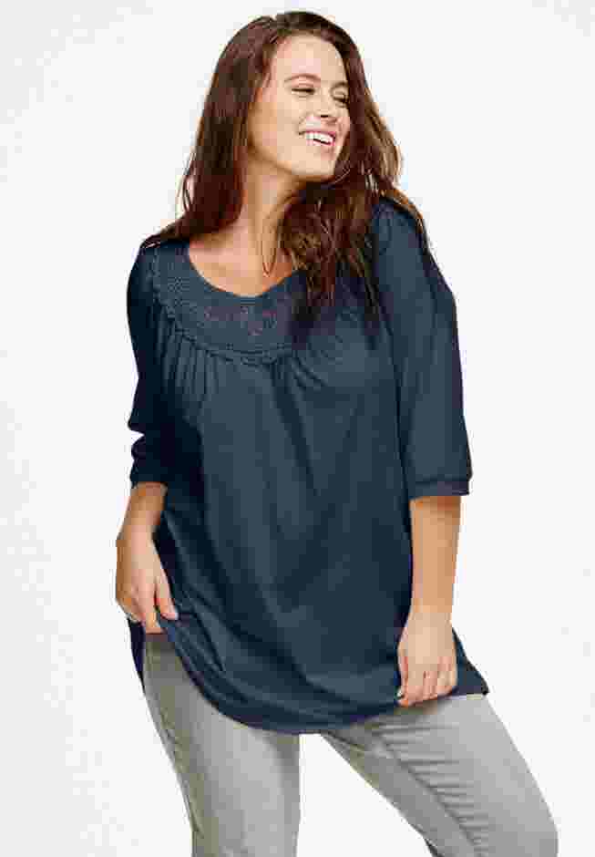 Crochet Trim Tunic image number 0