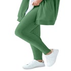 Cotton Spandex Elastic Waist Full Length Leggings image number null