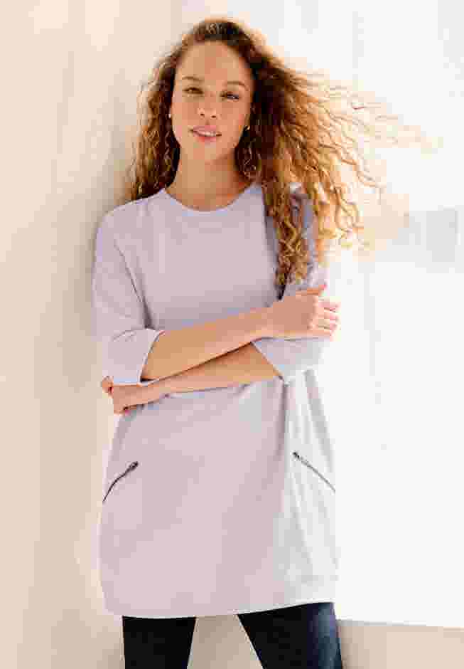 French Terry Zip Pocket Tunic image number 0