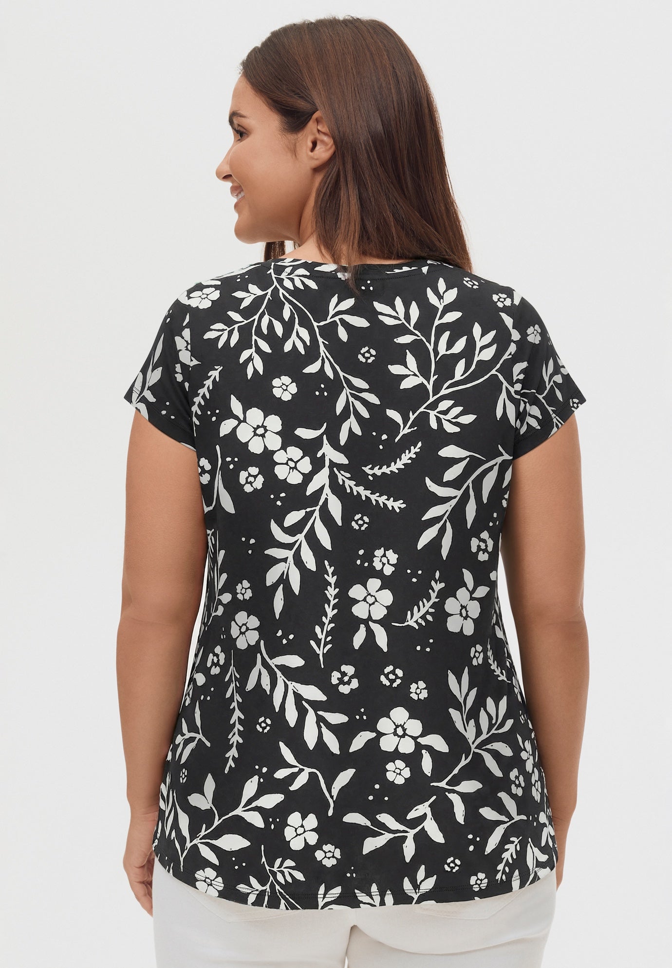 Twisted V-neck Tee image number 1