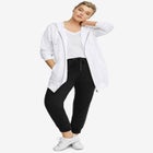 French Terry Drawstring Elastic Waistband Jogger image number null
