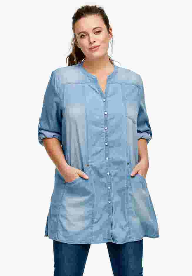 Snap Front Denim Tunic image number 0