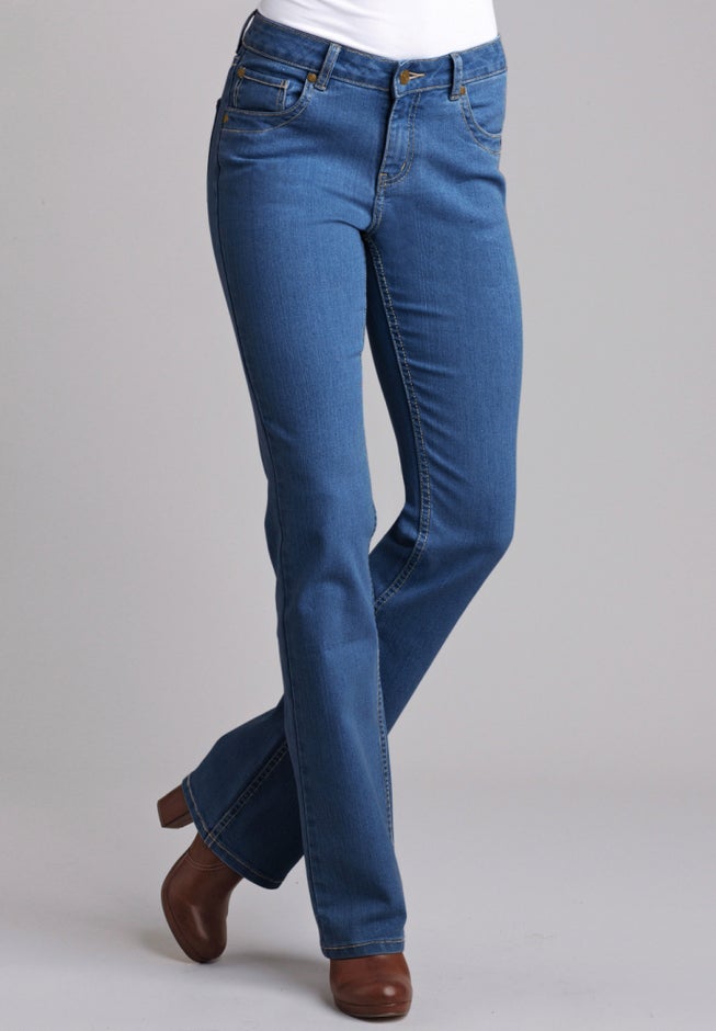 Mid-Rise 5-pocket Stretch Bootcut Jeans image number 0