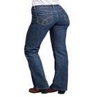 Mid-Rise 5-pocket Stretch Bootcut Jeans image number null