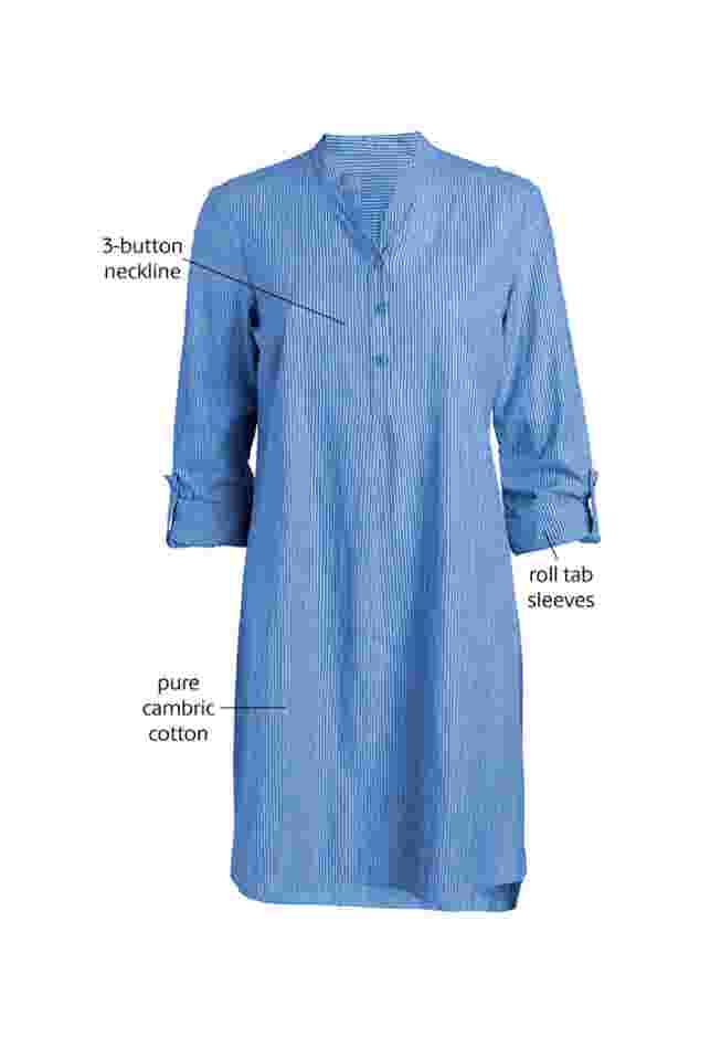 Breezy Cotton Henley Tunic image number 1