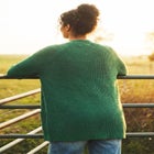 Open Front Long Ribbed Sleeve Waffle Cardigan image number null