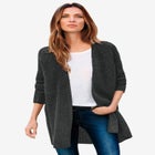 Open Front Waffle Cardigan image number null