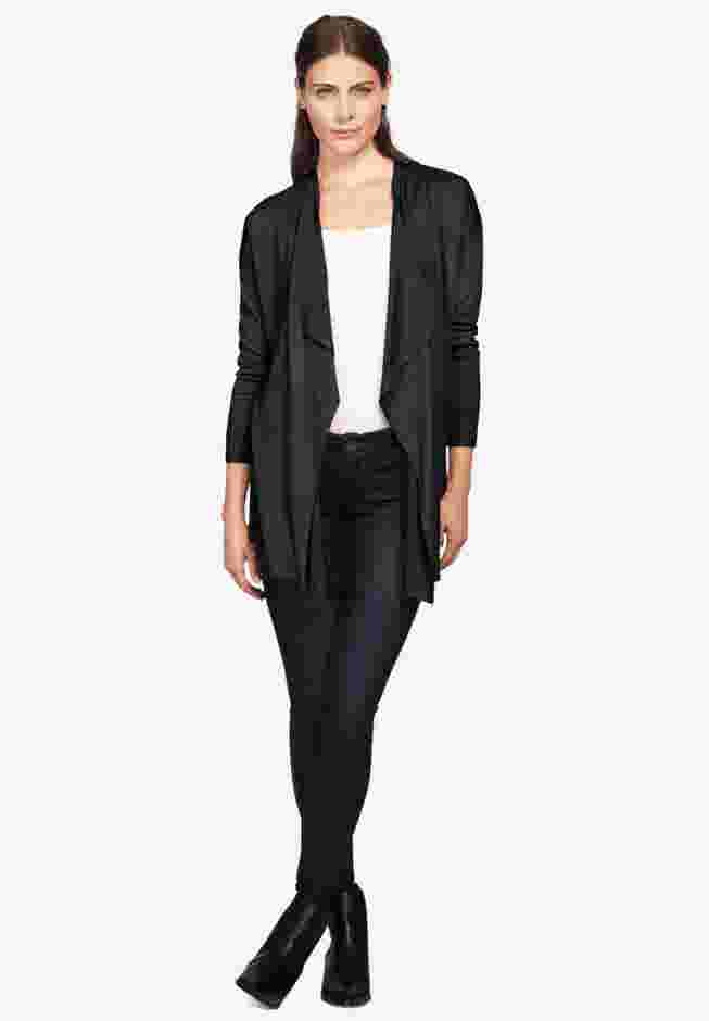 Draped Open Front Cardigan image number 0