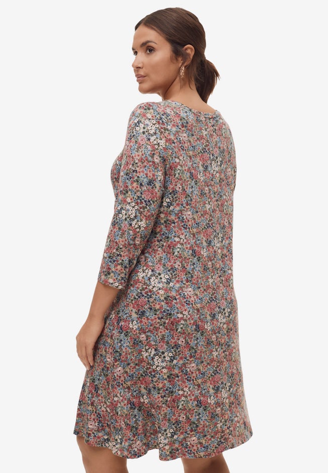 Madison Knit Three-Quarter Sleeve Dress image number 1