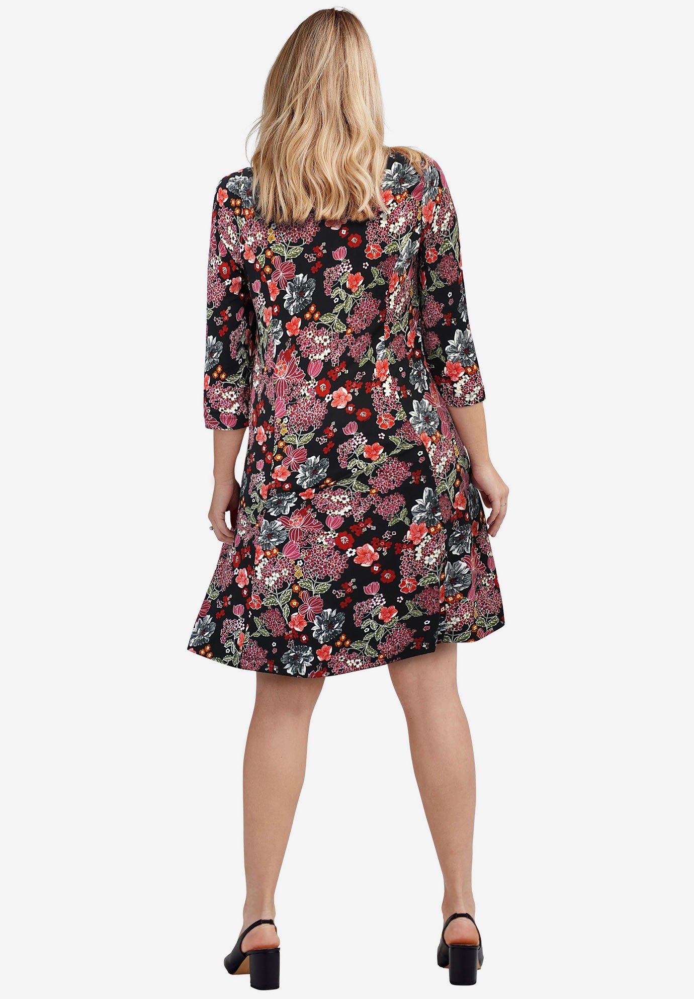 Madison Knit Three-Quarter Sleeve Dress image number 1