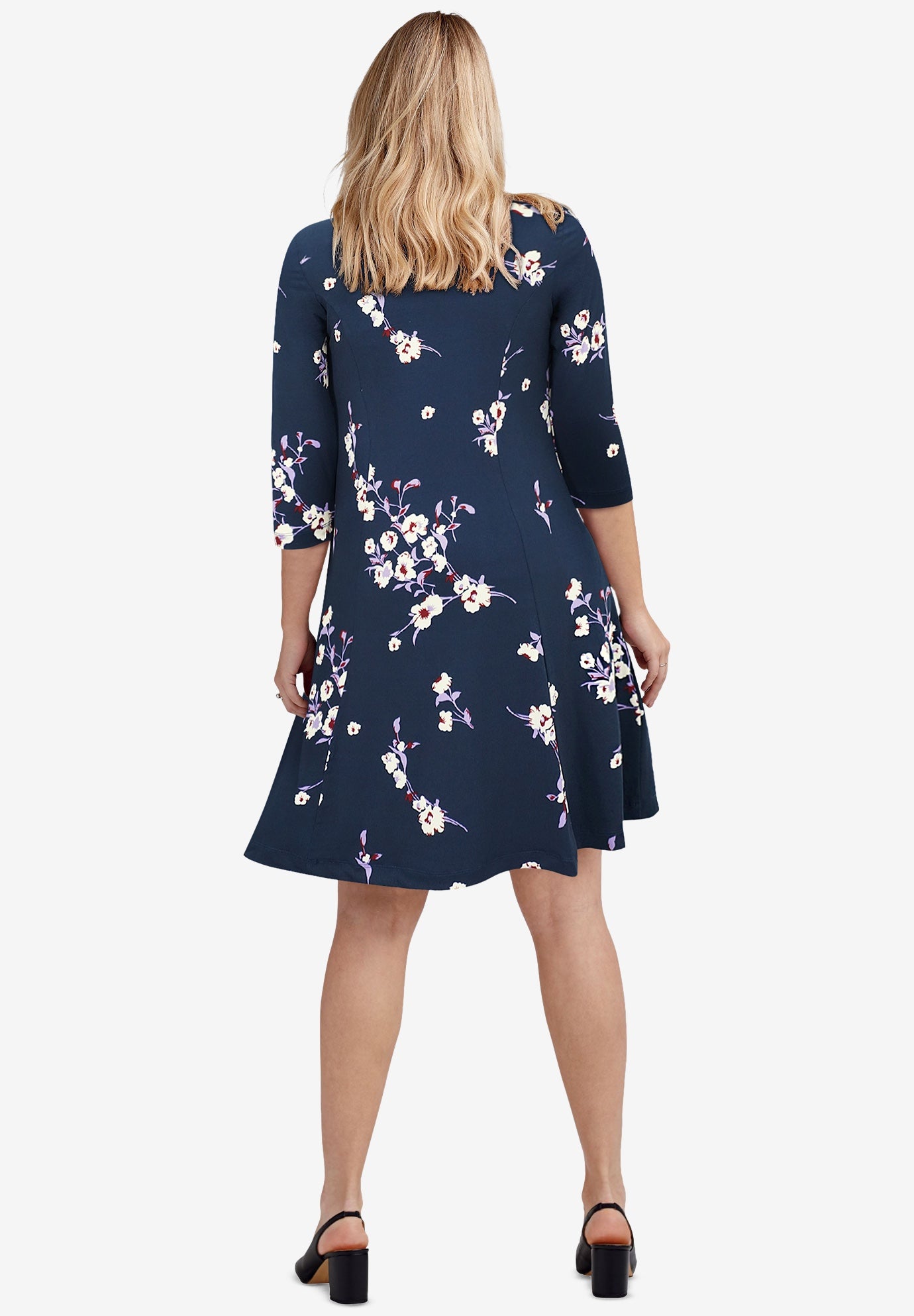 Madison Knit Three-Quarter Sleeve Dress image number 1