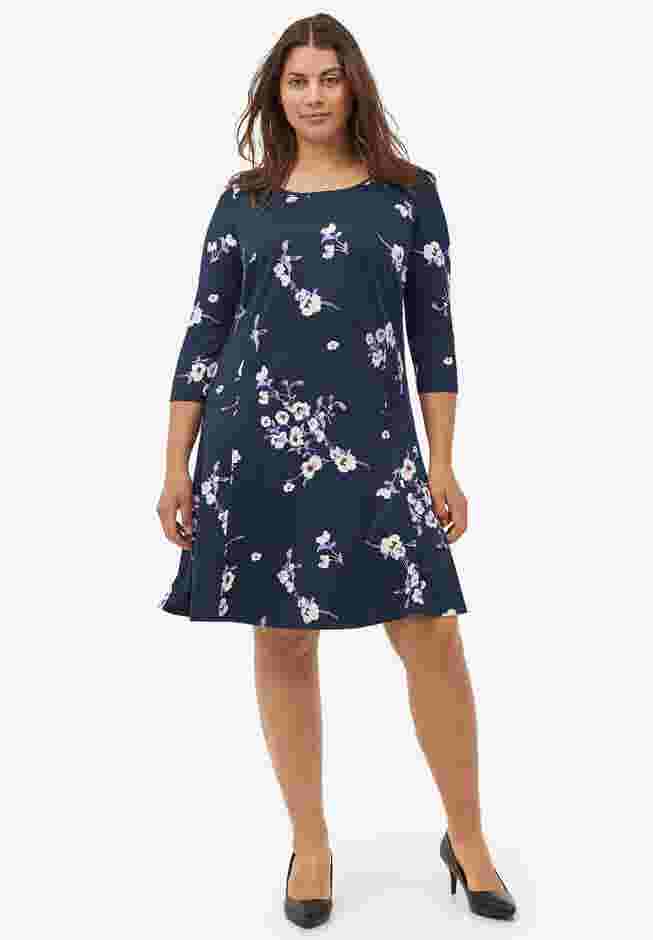 Madison Knit Three-Quarter Sleeve Dress image number 0