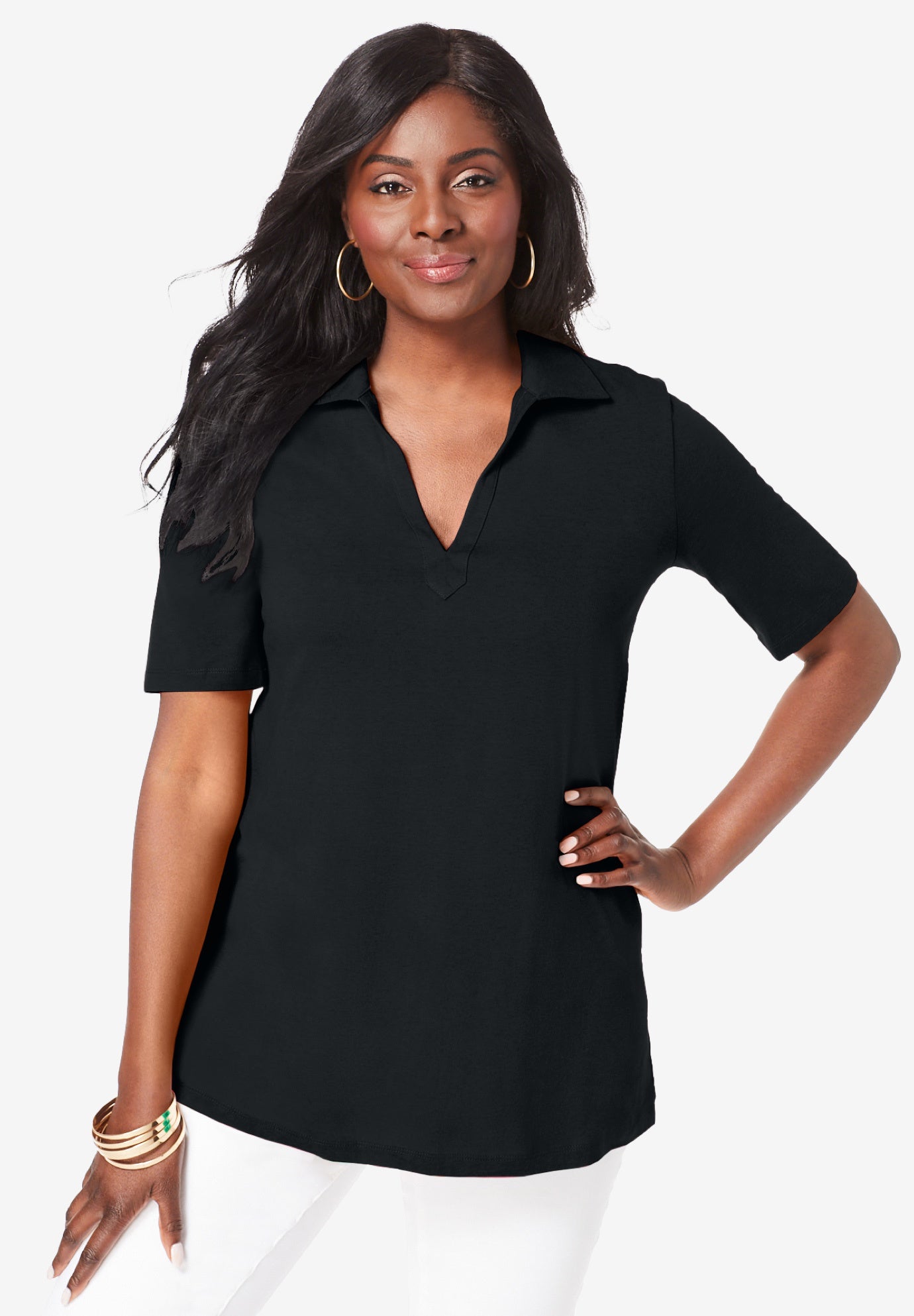 Stretch Cotton Polo Tee image number 0