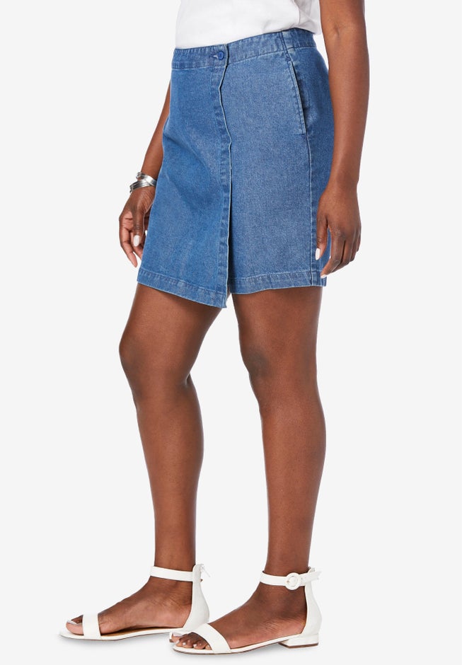 Classic Cotton Denim Skort image number 2
