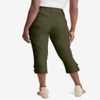 Comfort Waist Stretch Denim Lace-Up Capri image number null