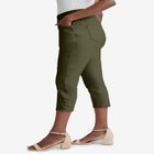 Comfort Waist Stretch Denim Lace-Up Capri image number null