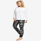 Rib Trim Sleep Leggings image number null