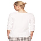 Long Sleeve Henley Sleep Tee image number null