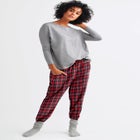 Plaid Flannel Sleep Pants image number null