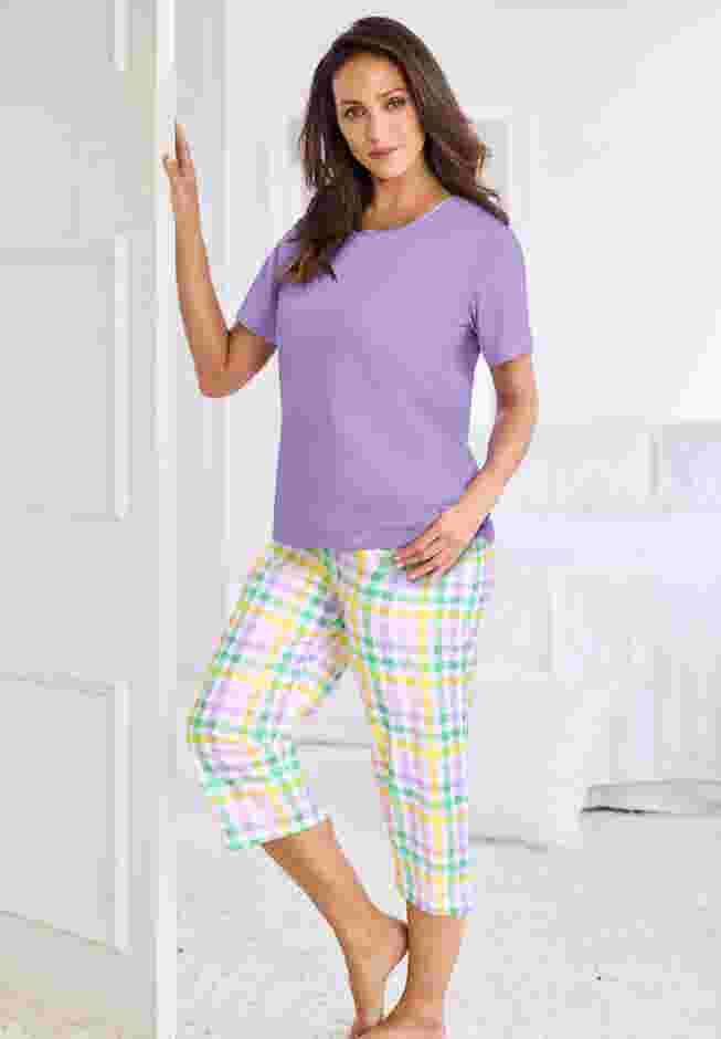 Woven Sleep Capri Pant image number 5