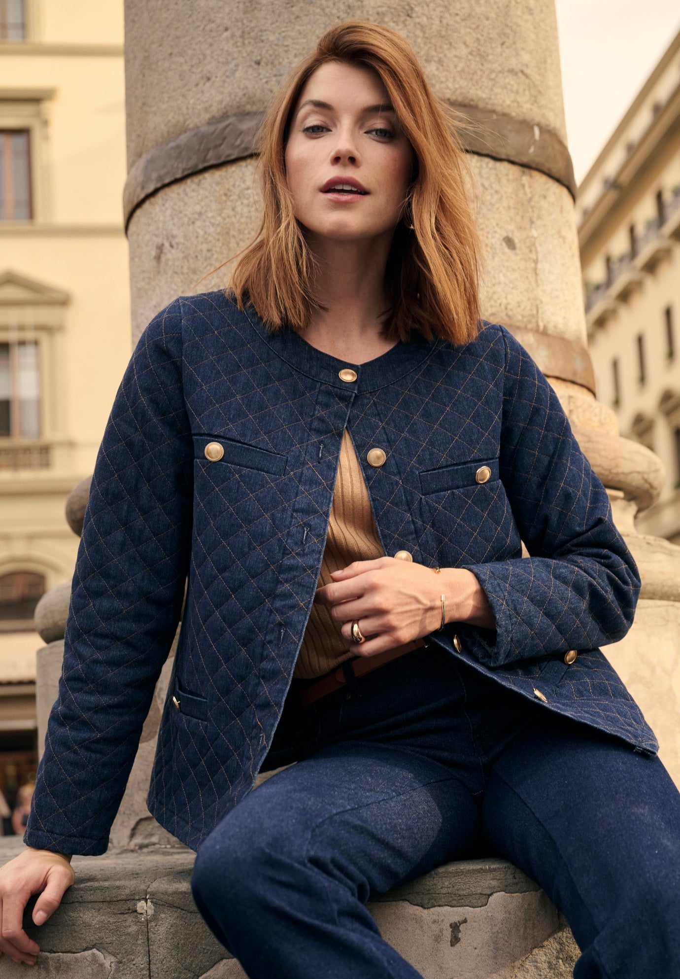 Quilted Denim Lady Jacket image number 0