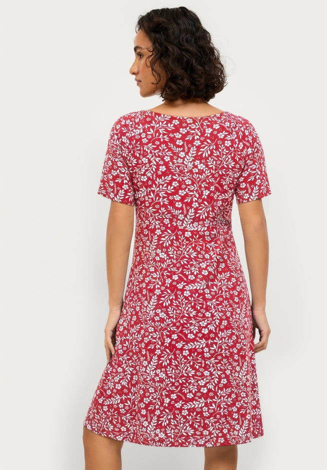 Short Sleeve Fit & Flare Knit Dress image number 1