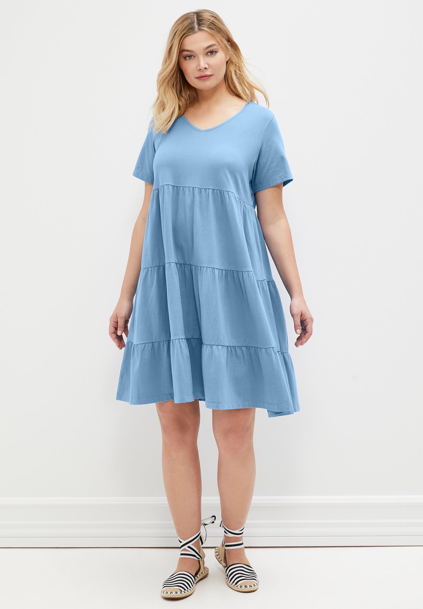 Tiered Knit Tee Dress image number 0