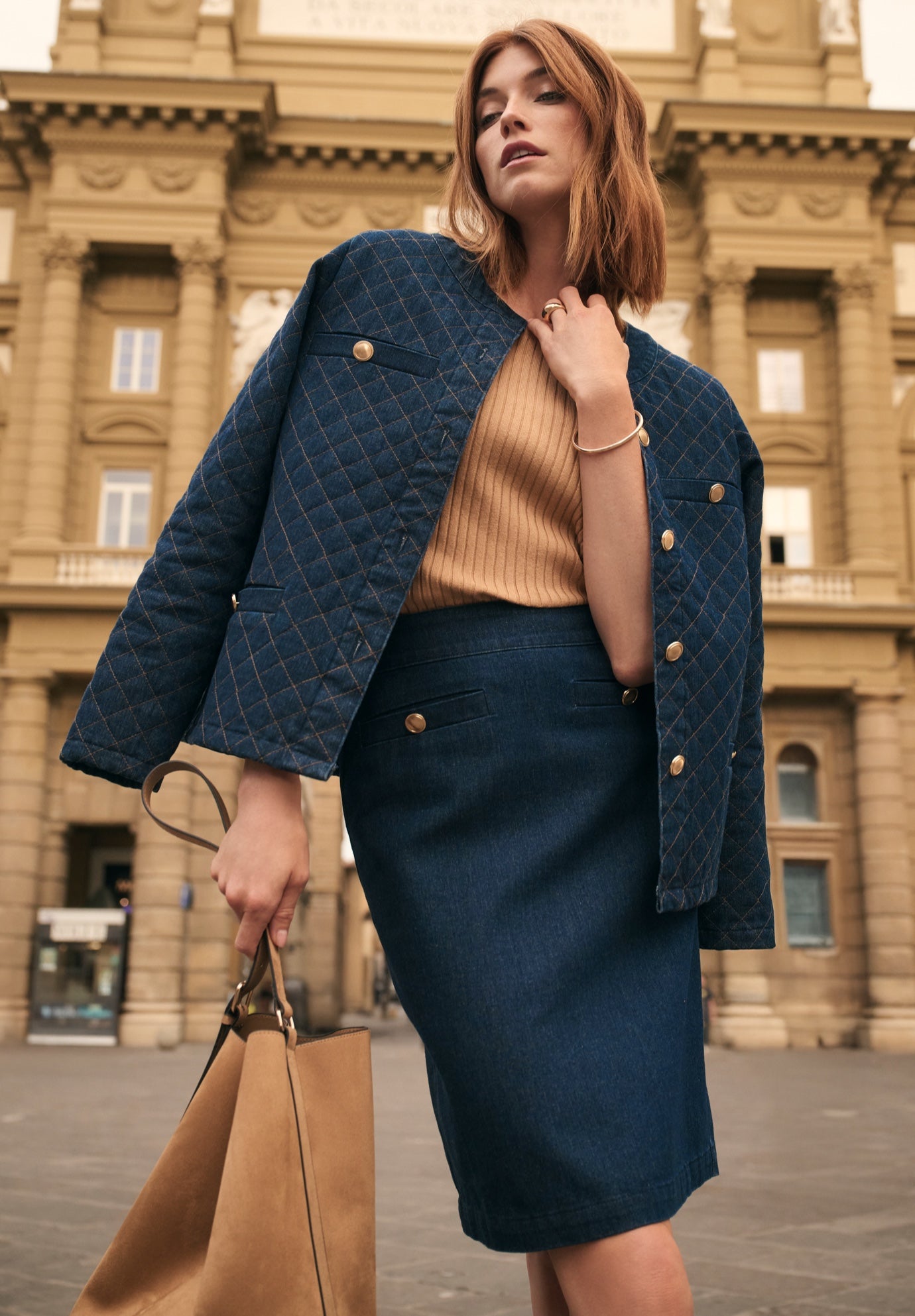 Classic Cotton Denim Short Skirt image number 0