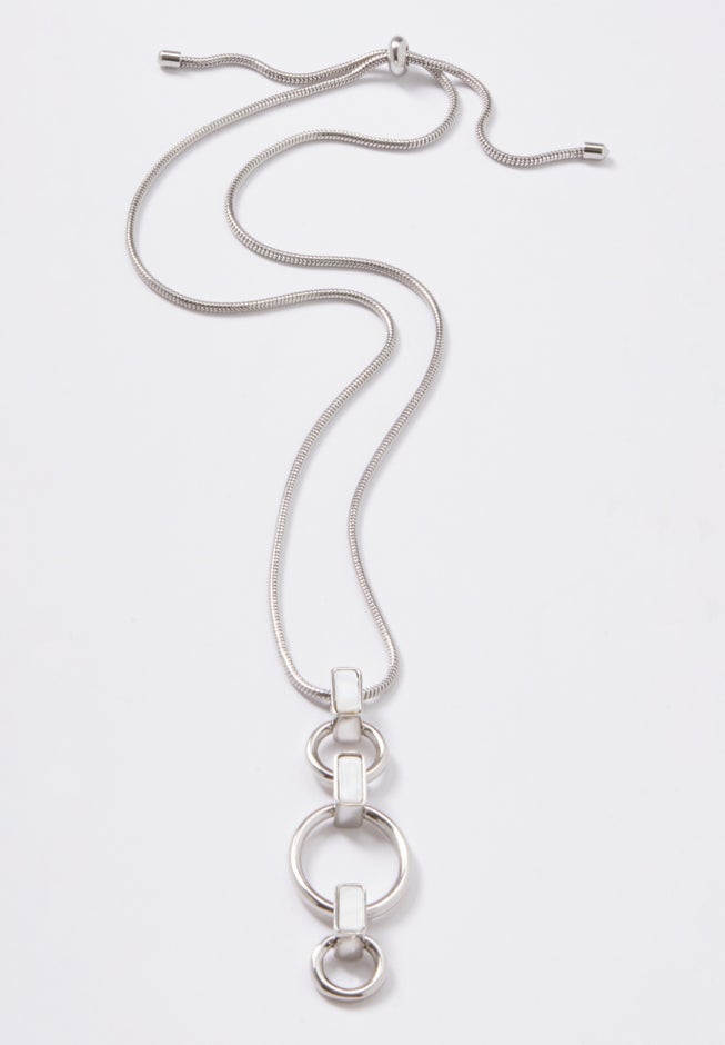 Triple Hoop Pendant Necklace image number 0