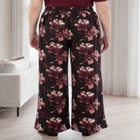 Wide-Leg Back Elastic Flat Front Soft Pants image number 1
