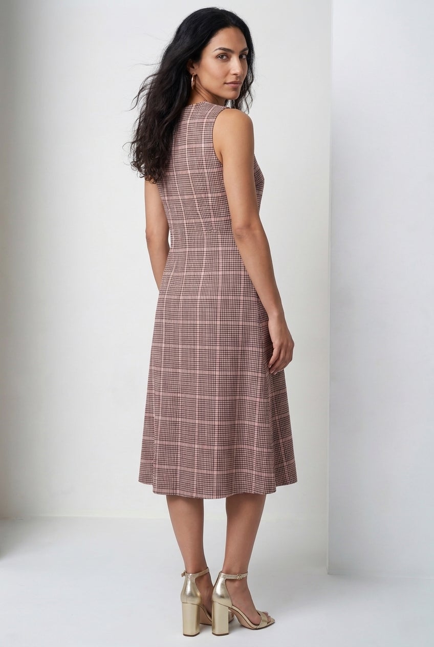 Bi-Stretch Fit and Flare Dress image number 1