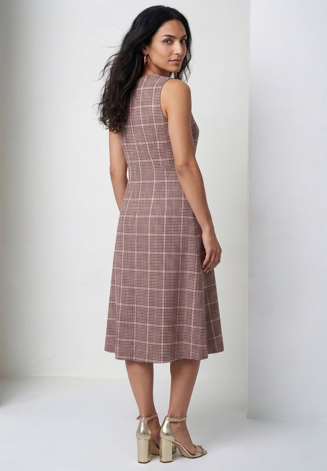 Bi-Stretch Fit and Flare Dress image number 1