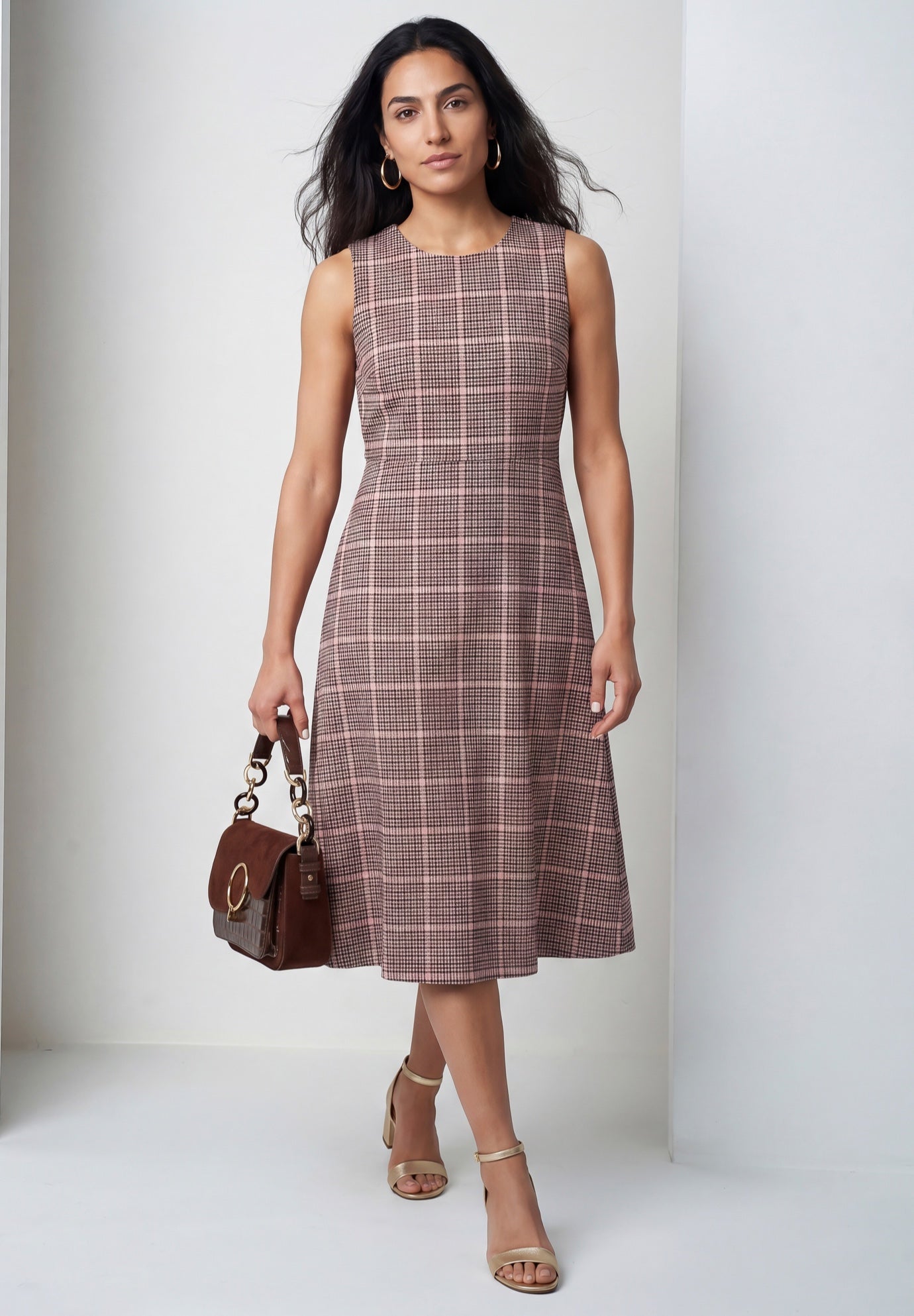 Bi-Stretch Fit and Flare Dress image number 0