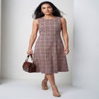 Bi-Stretch Fit and Flare Dress image number 0