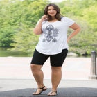 Button-Front Denim Shorts image number null