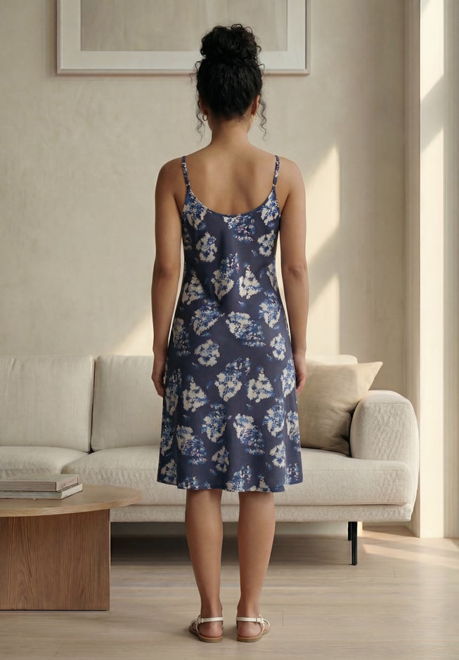 Stretch Knit Scoop Neck Tank A Line Dress image number 1