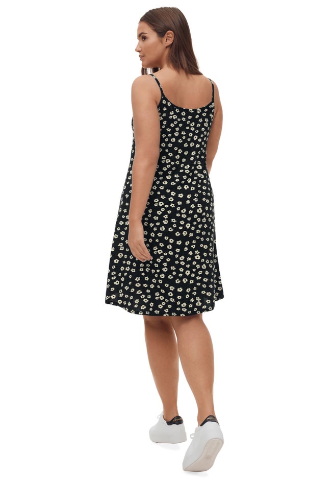 Stretch Knit Scoop Neck Tank A Line Dress image number 1